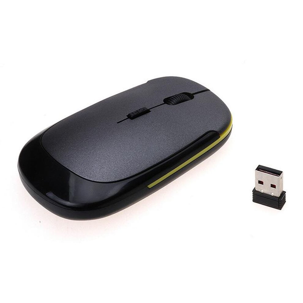 2.4GHz Ultra-Slim Mini USB Wireless Optical Mouse Silver for PC Laptop